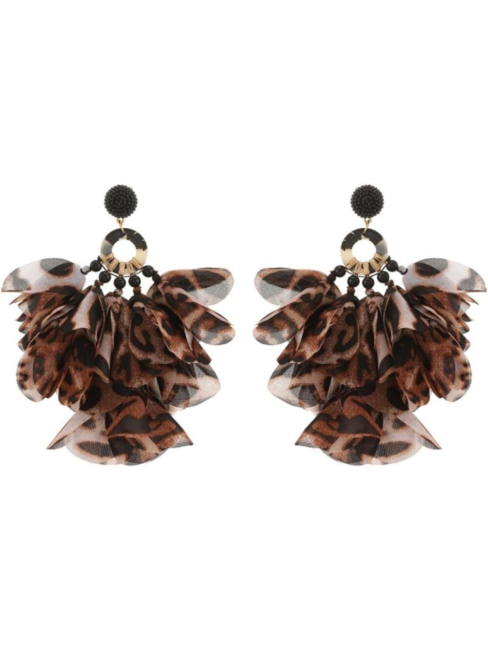 Bohemian Chiffon Tassel Earrings for Women | Lightweight Oversized Dangle